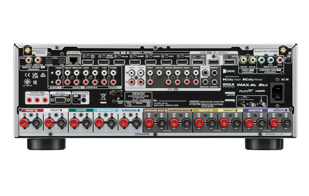 AV Ресивери Denon AVC-X4800H 8K (9.4 сh) Silver
