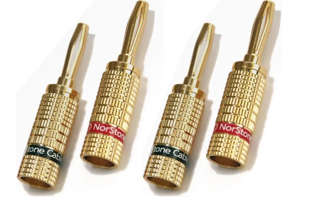 NorStone BANANA PLUGS GOLD/SET OF 4