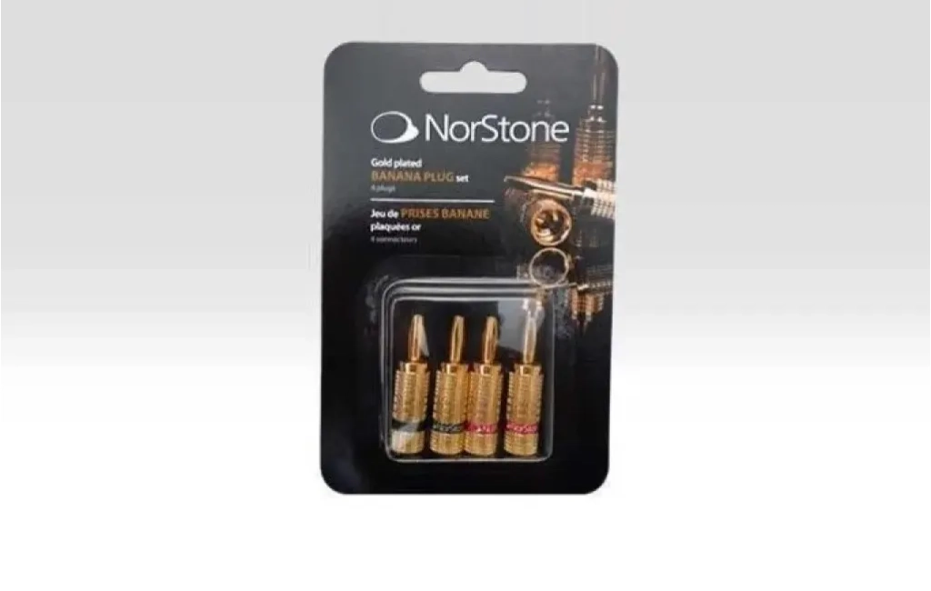 NorStone BANANA PLUGS GOLD/SET OF 4