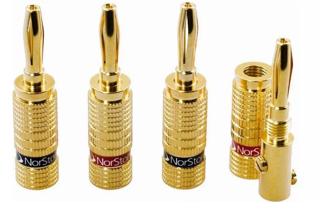 NorStone BANANA PLUGS GOLD/SET OF 4